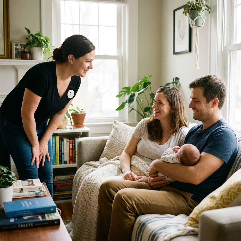 Caregiver with family